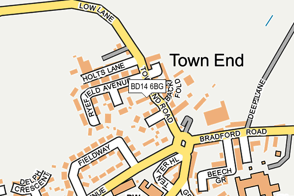 BD14 6BG map - OS OpenMap – Local (Ordnance Survey)