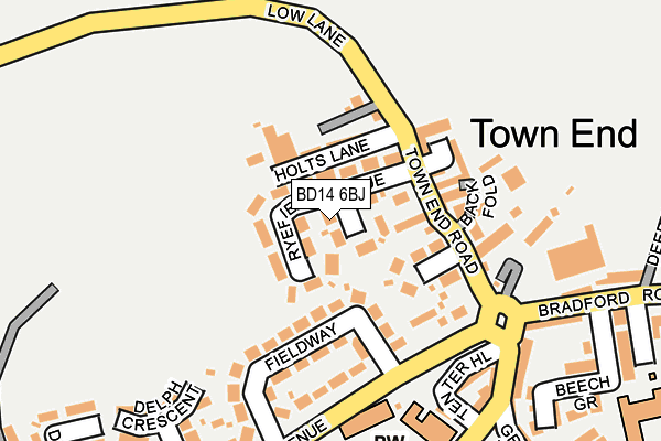 BD14 6BJ map - OS OpenMap – Local (Ordnance Survey)