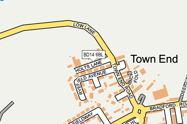 BD14 6BL map - OS OpenMap – Local (Ordnance Survey)