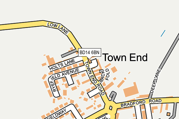 BD14 6BN map - OS OpenMap – Local (Ordnance Survey)