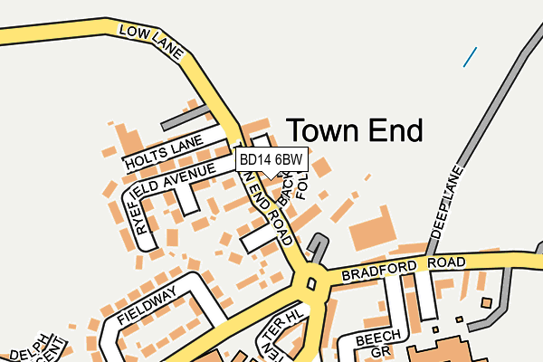 BD14 6BW map - OS OpenMap – Local (Ordnance Survey)