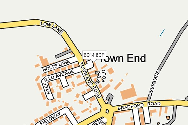 BD14 6DF map - OS OpenMap – Local (Ordnance Survey)