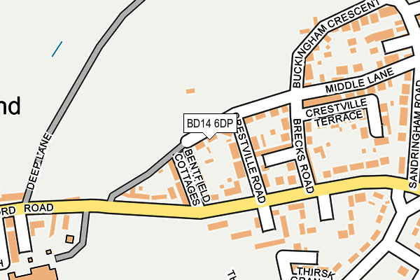 BD14 6DP map - OS OpenMap – Local (Ordnance Survey)