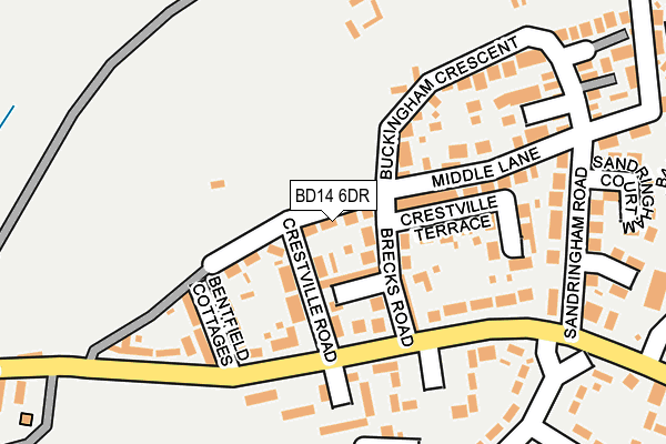 BD14 6DR map - OS OpenMap – Local (Ordnance Survey)