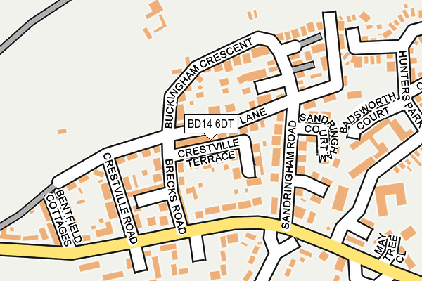 BD14 6DT map - OS OpenMap – Local (Ordnance Survey)