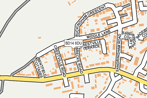 BD14 6DU map - OS OpenMap – Local (Ordnance Survey)