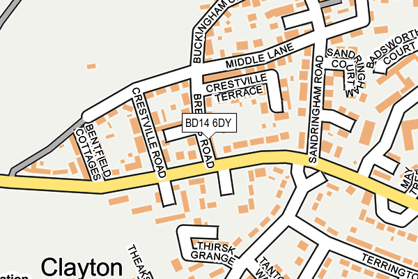 BD14 6DY map - OS OpenMap – Local (Ordnance Survey)