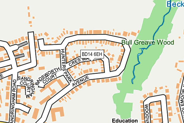 BD14 6EH map - OS OpenMap – Local (Ordnance Survey)