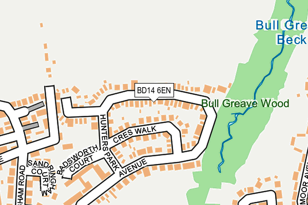 BD14 6EN map - OS OpenMap – Local (Ordnance Survey)