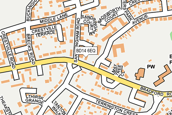 BD14 6EQ map - OS OpenMap – Local (Ordnance Survey)