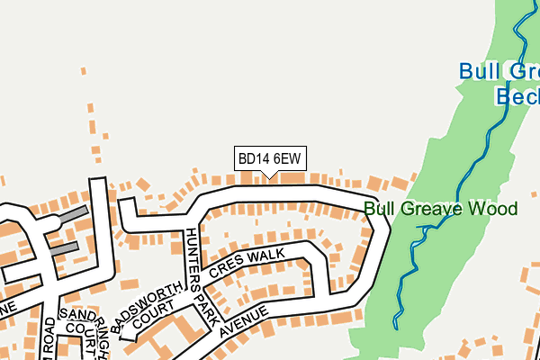BD14 6EW map - OS OpenMap – Local (Ordnance Survey)