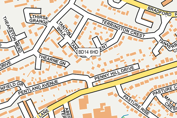 BD14 6HD map - OS OpenMap – Local (Ordnance Survey)