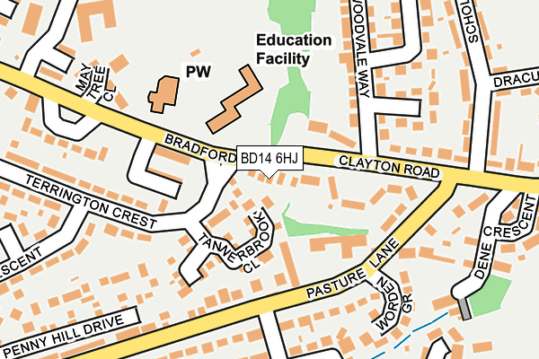 BD14 6HJ map - OS OpenMap – Local (Ordnance Survey)