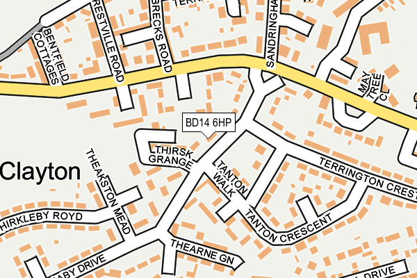 BD14 6HP map - OS OpenMap – Local (Ordnance Survey)