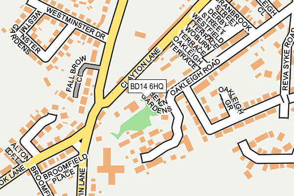 BD14 6HQ map - OS OpenMap – Local (Ordnance Survey)