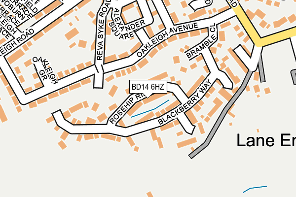 BD14 6HZ map - OS OpenMap – Local (Ordnance Survey)