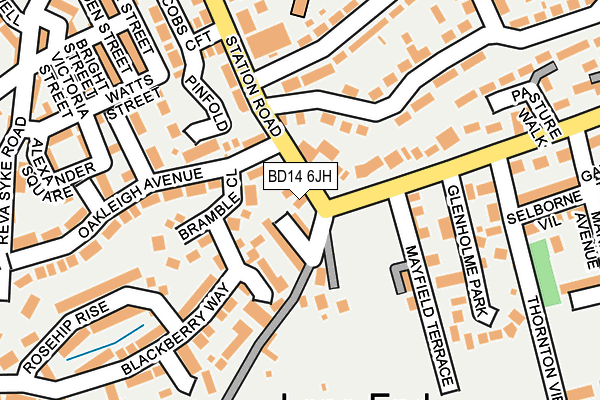 BD14 6JH map - OS OpenMap – Local (Ordnance Survey)