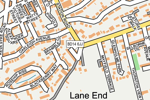 BD14 6JJ map - OS OpenMap – Local (Ordnance Survey)