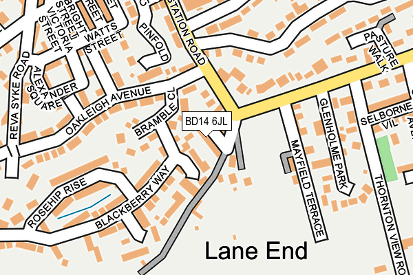 BD14 6JL map - OS OpenMap – Local (Ordnance Survey)