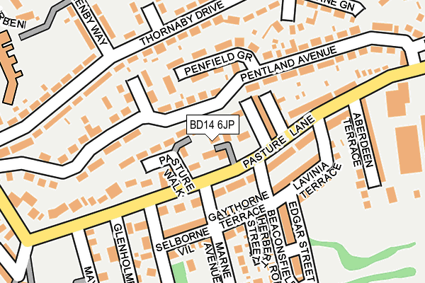 BD14 6JP map - OS OpenMap – Local (Ordnance Survey)