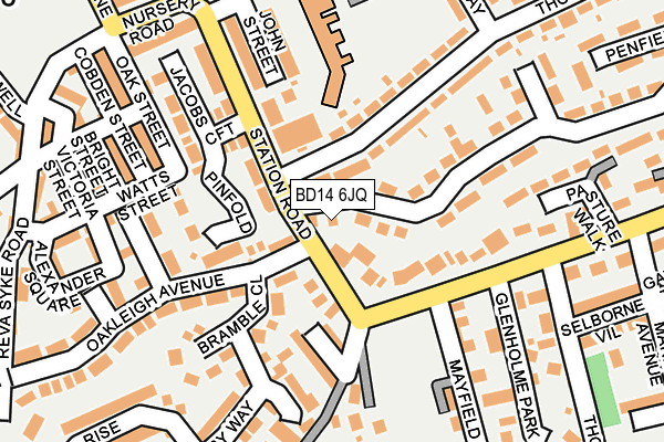 BD14 6JQ map - OS OpenMap – Local (Ordnance Survey)