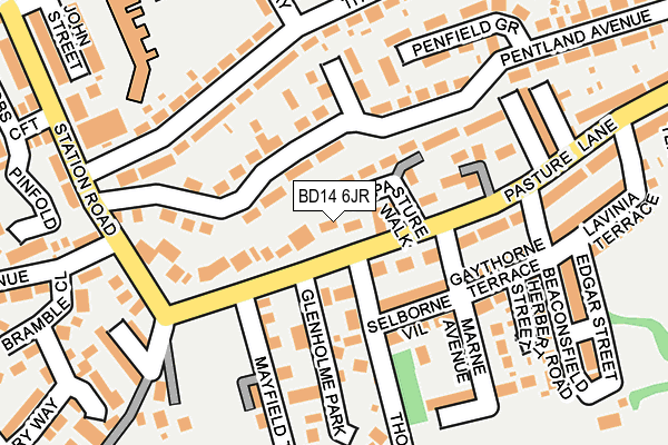 BD14 6JR map - OS OpenMap – Local (Ordnance Survey)