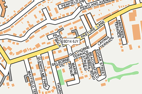 BD14 6JY map - OS OpenMap – Local (Ordnance Survey)