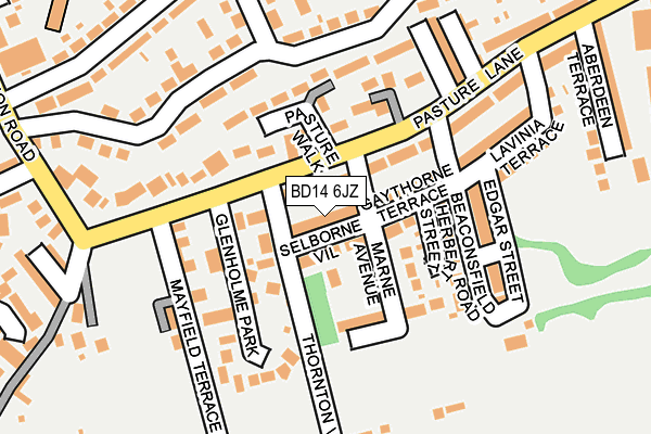 BD14 6JZ map - OS OpenMap – Local (Ordnance Survey)