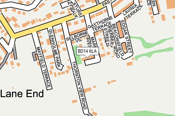 BD14 6LA map - OS OpenMap – Local (Ordnance Survey)
