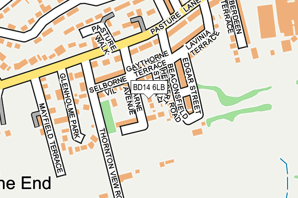 BD14 6LB map - OS OpenMap – Local (Ordnance Survey)