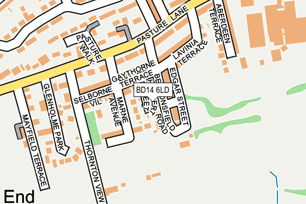 BD14 6LD map - OS OpenMap – Local (Ordnance Survey)