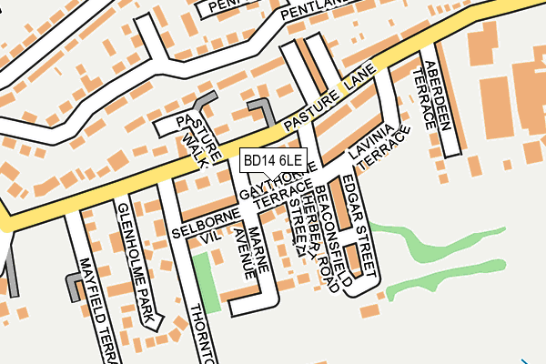 BD14 6LE map - OS OpenMap – Local (Ordnance Survey)