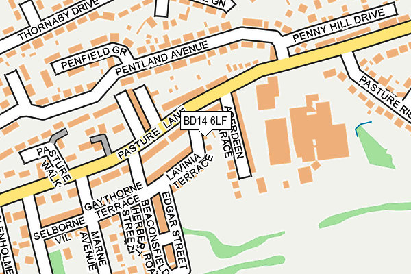 BD14 6LF map - OS OpenMap – Local (Ordnance Survey)