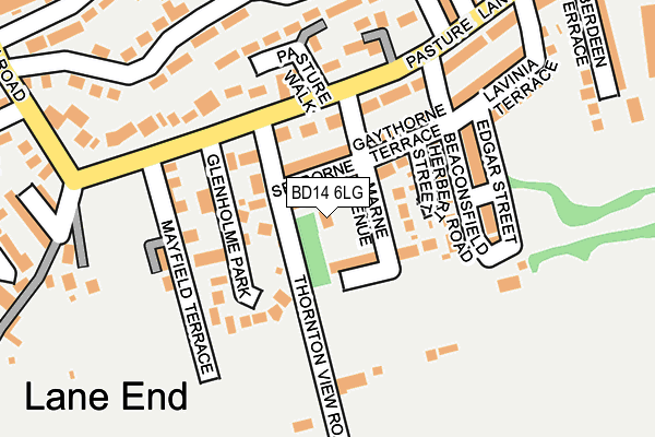 BD14 6LG map - OS OpenMap – Local (Ordnance Survey)