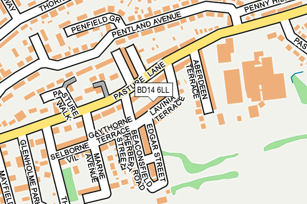 BD14 6LL map - OS OpenMap – Local (Ordnance Survey)