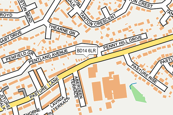 BD14 6LR map - OS OpenMap – Local (Ordnance Survey)
