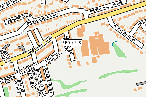 BD14 6LS map - OS OpenMap – Local (Ordnance Survey)