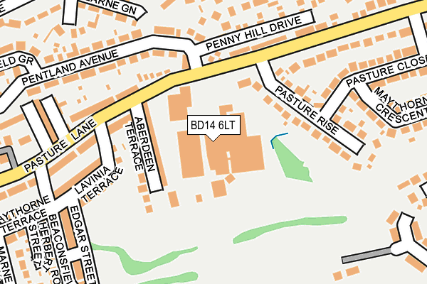 BD14 6LT map - OS OpenMap – Local (Ordnance Survey)