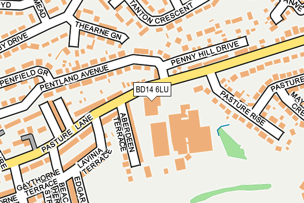 BD14 6LU map - OS OpenMap – Local (Ordnance Survey)