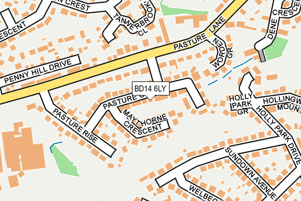 BD14 6LY map - OS OpenMap – Local (Ordnance Survey)