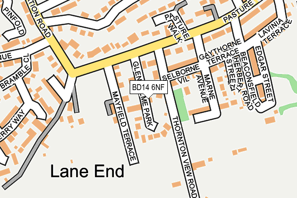 BD14 6NF map - OS OpenMap – Local (Ordnance Survey)