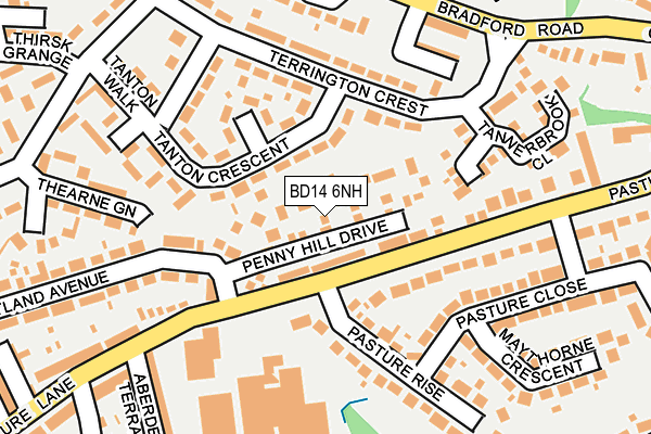 BD14 6NH map - OS OpenMap – Local (Ordnance Survey)