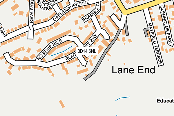 BD14 6NL map - OS OpenMap – Local (Ordnance Survey)