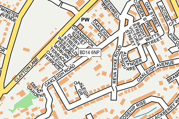 BD14 6NP map - OS OpenMap – Local (Ordnance Survey)