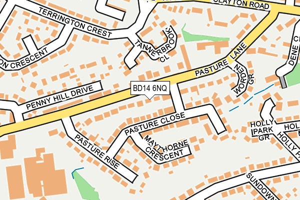 BD14 6NQ map - OS OpenMap – Local (Ordnance Survey)