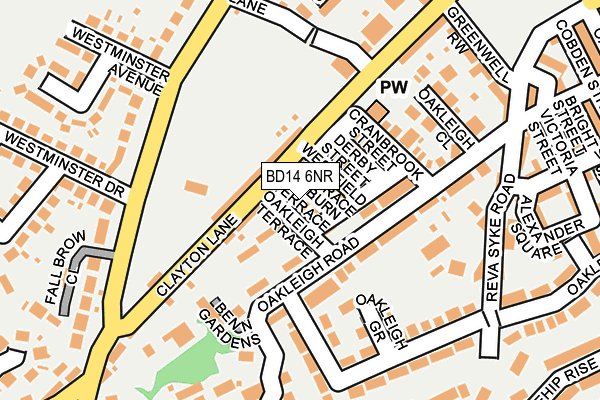 BD14 6NR map - OS OpenMap – Local (Ordnance Survey)