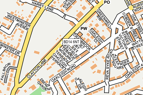BD14 6NT map - OS OpenMap – Local (Ordnance Survey)