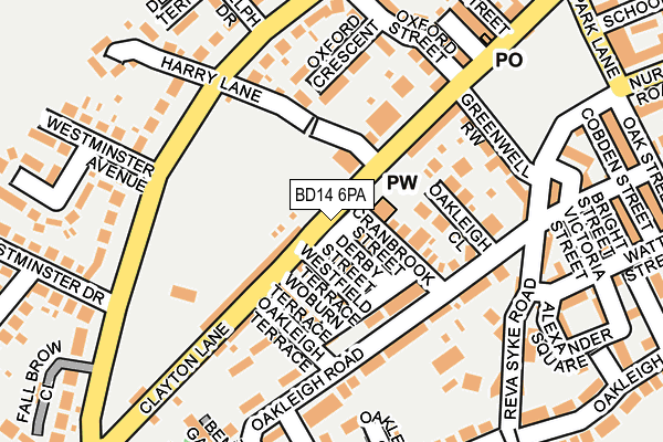 BD14 6PA map - OS OpenMap – Local (Ordnance Survey)