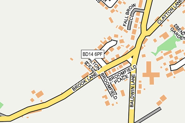 BD14 6PF map - OS OpenMap – Local (Ordnance Survey)
