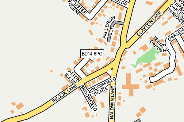 BD14 6PG map - OS OpenMap – Local (Ordnance Survey)